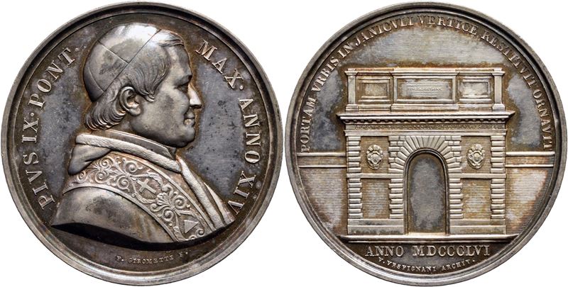 Pio IX, Medaglia commemorativa - A. XIV - AG Mont. 46 Ex Bernardi 1974
