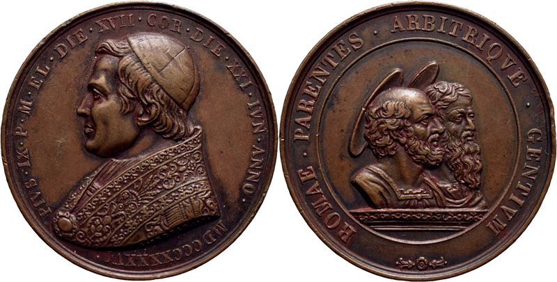 Pio IX, Medaglia commemorativa di San Pietro e Paolo del 1846