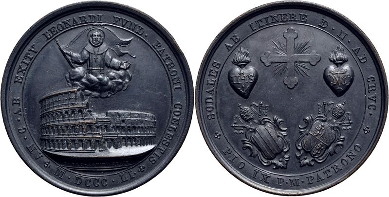 Pio IX, Medaglia commemorativa della Via Crucis al Colosseo, 1851