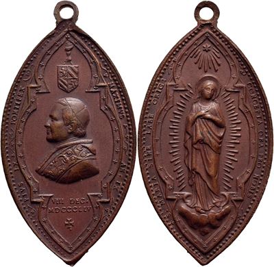 Pio IX, Medaglia commemorativa del Dogma dell'Immacolata Concezione, 1854