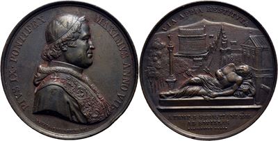 Pio IX, Medaglia commemorativa - A. VII - AE Mont. 71