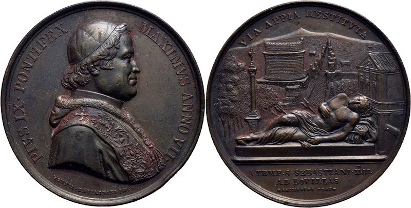 Pio IX, Medaglia commemorativa - A. VII - AE Mont. 71