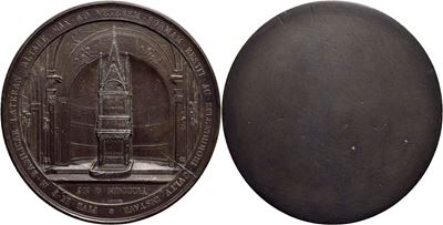 Medaglia commemorativa di Pio IX, Restituzione altare Basilica Lateranense, 1851, 80 mm, MB g. 24...