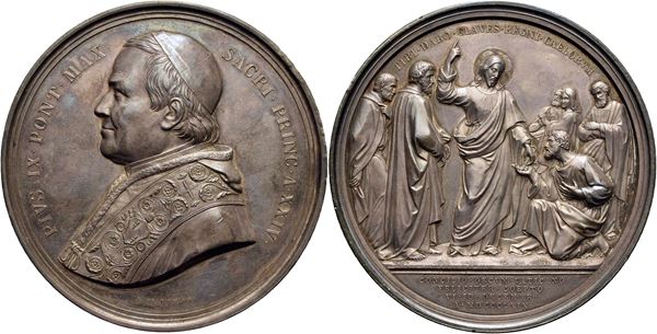 STATO PONTIFICIO. Pio IX (1846-1878). Medaglia 1869 Concilio Ecumenico. Ø: 74 mm. - (AG g. 193) RR. FDC