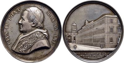 Pio IX, Medaglia annuale A. XXI AG Mont. 53, FDC (1846-1878)