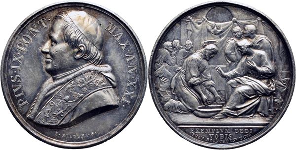 STATO PONTIFICIO. Pio IX (1846-1878). Medaglia A. XXI La lavanda Ø: 32 mm. - AG qFDC