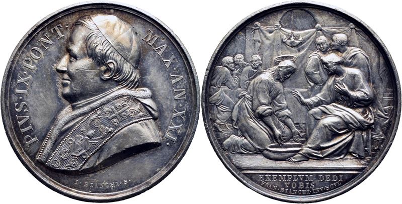 STATO PONTIFICIO, Medaglia di Pio IX (1846-1878), Dispensa A. XXI, Ø 32 mm