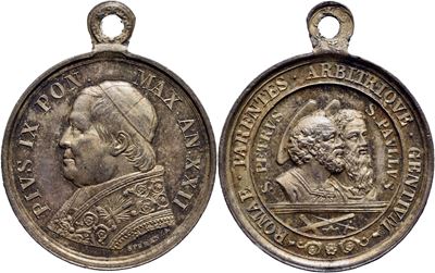 Pio IX, Medaglia commemorativa per il XXII Centenario del martirio dei SS. Pietro e Paolo