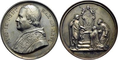 Pio IX, Medaglia commemorativa - A. XXVI - AG Mont. 58 Ex Bernardi 1973