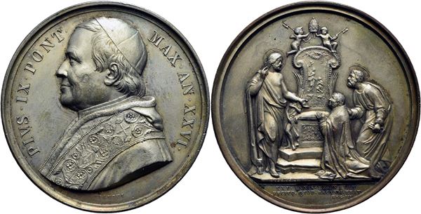 STATO PONTIFICIO. Pio IX (1846-1878). Medaglia - A. XXVI - AG Mont. 58 Ex Bernardi 1973. SPL+