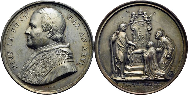 Pio IX, Medaglia commemorativa - A. XXVI - AG Mont. 58 Ex Bernardi 1973