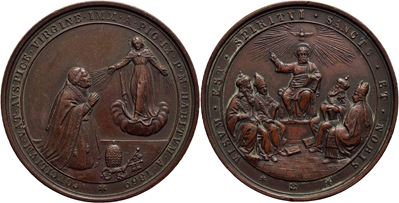 Medaglia commemorativa di Pio IX, Concilio Ecumenico 1869, Ø 47 mm, AE g. 43