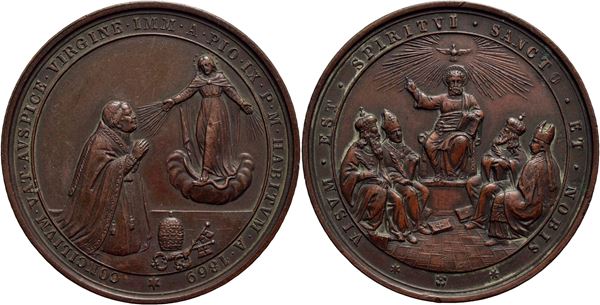 STATO PONTIFICIO. Pio IX (1846-1878). Medaglia 1869 Concilio Ecumenico Ø: 47 mm. (AE g. 43) SPL-FDC