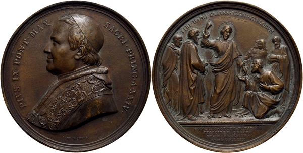 STATO PONTIFICIO. Pio IX (1846-1878). Medaglia 1869 A. XXIV Concilio Ecumenico Ø: 70 mm. - (AE g. 149) R . BB-SPL