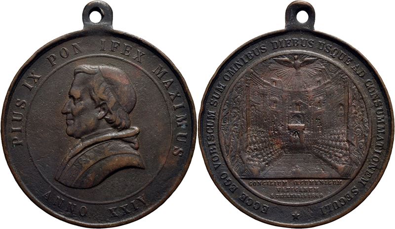 Pio IX, Medaglia commemorativa del Concilio Ecumenico del 1869, Ø: 41 mm