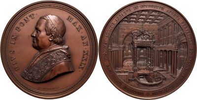 Pio IX, Medaglia del 1874 - XXIX Confessione in S. Maria Maggiore
