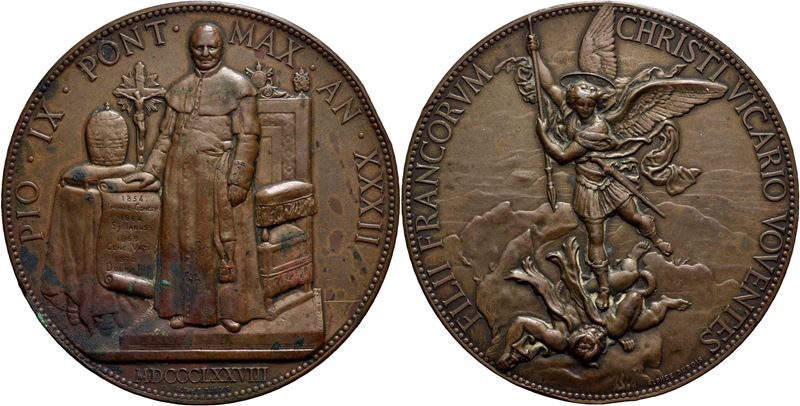 Pio IX, Medaglia commemorativa per la morte (1878), A. Dubois