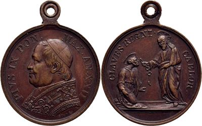 Pio IX, Medaglia celebrativa del XXII Centenario del martirio dei SS. Pietro e Paolo