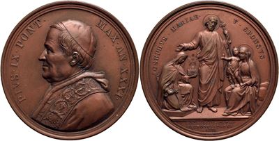 Pio IX, Medaglia commemorativa - A. XXXI - (AE g. 39)