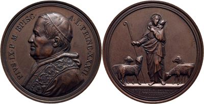 Pio IX, Medaglia commemorativa - A. XXXII - (AE g. 39,8)