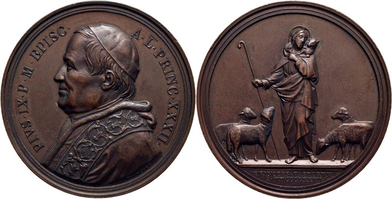 Pio IX, Medaglia commemorativa - A. XXXII - (AE g. 39,8)
