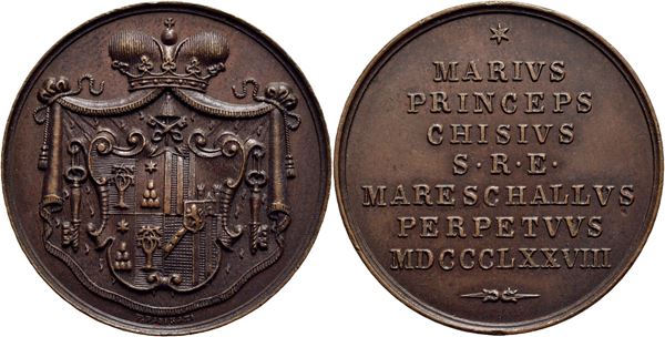 ROMA. Sede Vacante (1878) - Medaglia - 1878 Opus: Pasinati Ø: 28 mm. - AE R Boccia 108; Bart. p. 300 Principe Chigi Maresciallo. FDC