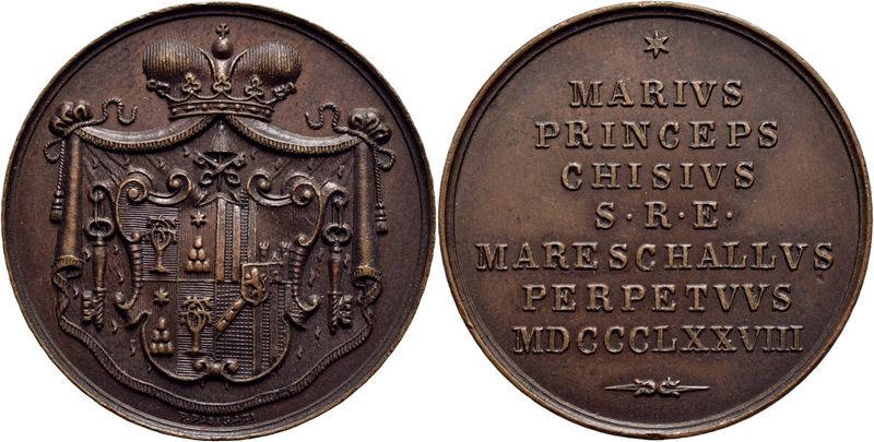 Pasinati, Roma. Sede Vacante (1878) - Medaglia in bronzo Ø: 28 mm
