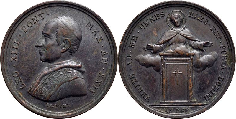 Leone XIII, Medaglia commemorativa - 1900, AE Mod. 317