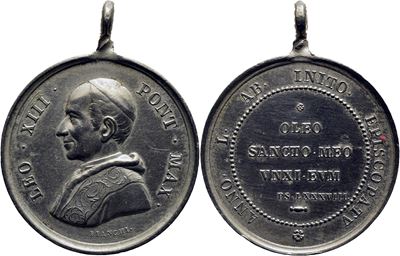 Leone XIII, Medaglia commemorativa per il Giubileo episcopale (1893), Ø: 31 mm, Mod. 209