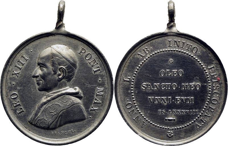 Leone XIII, Medaglia commemorativa per il Giubileo episcopale (1893), Ø: 31 mm, Mod. 209