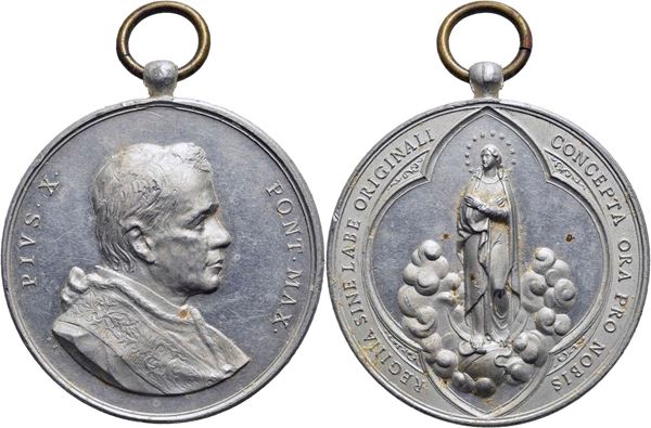 ROMA. Pio X (1903-1914) - Medaglia - 1903 - Regina sine labe originali Opus: Johnson Ø: 44 mm. - (AL g. 14,9) CM 102. qFDC