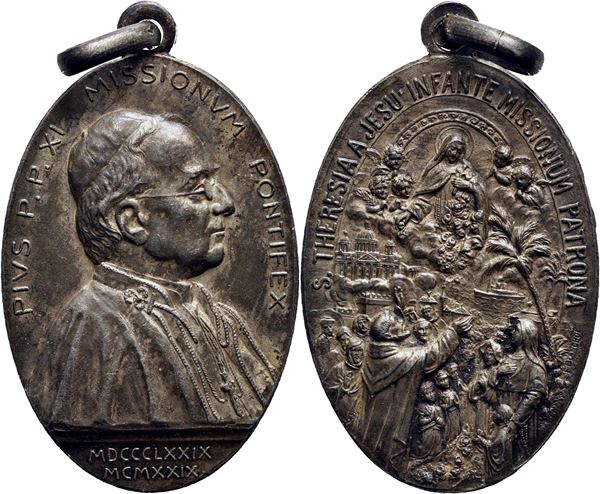 VATICANO. Pio XI (1922-1939) - Medaglia - 1879 -1929 - Santa Teresa del Bambin Gesù Opus: Giandomenico - MA mm. 25x40. qFDC