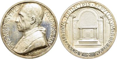 Pio XII, Medaglia commemorativa A. XIV - AG RR Mont. 34, 1939-1958