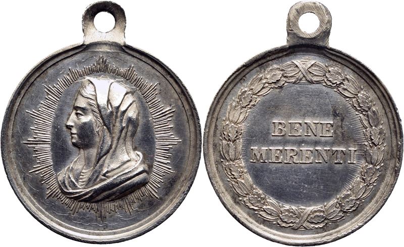 Medaglia Religiosa, Ø 26 mm, Argento, g. 8,8, Bart. SD-125a