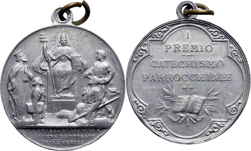 Medaglia commemorativa per il Premio di Catechismo Parrocchiale - Ø 32 mm