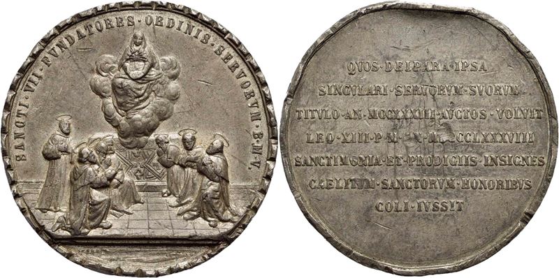 Johnson, Medaglia per la Canonizzazione dei Servi di Maria 1888, Ø: 50 mm