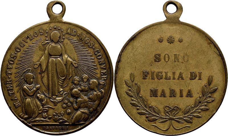 Olivieri, Medaglia delle Figlie di Maria, 1865