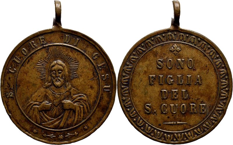 Medaglia, 'Sono figlia del S. Cuore', Ø: 33 mm, AE g. 14,2