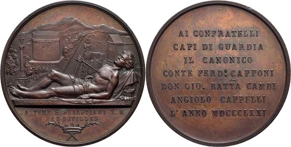 CITTA' - Firenze - Medaglia - 1871 - Arciconfraternita della Misericordia Opus: Pieroni Ø: 54 mm. - (AE g. 85,2) R. qFDC