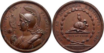 A. Franchi, Medaglia commemorativa di Pesaro, 1754