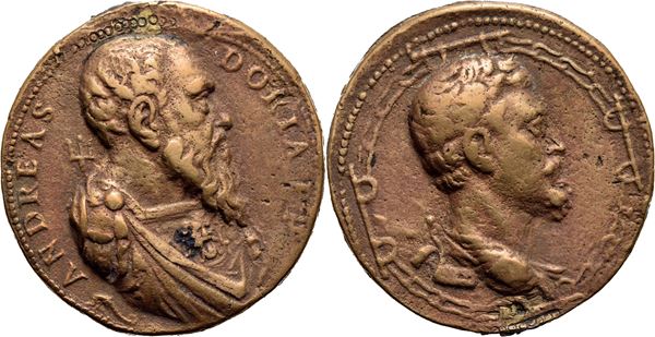 PERSONAGGI - Andrea Doria (1466-1560) Medaglia 1541  Ø: 42 mm. - (AE g. 35,1) RR qBB