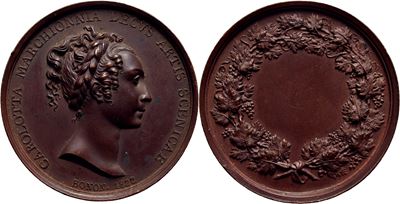 Carlotta Marchionni, Medaglia commemorativa - 1822, Opus: Putinati, Ø: 42 mm, AE g. 37,9
