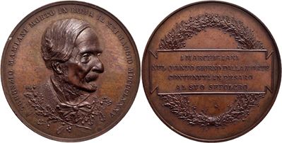 Terenzio Mamiani, Medaglia commemorativa per la morte, 1885