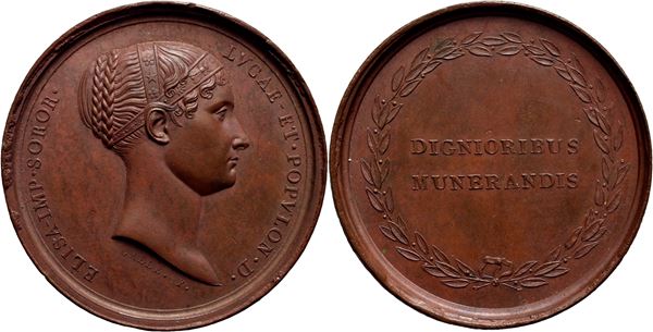 NAPOLEONICHE - Napoleone I (1804-1814) Medaglia 1809 Premio - Opus: Galle Ø: 37 mm. - (AE g. 26) R Br. 911; SPL-FDC