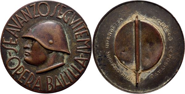 FASCISTE - Spilla - Opera Balilla Ø: 37 mm. - AE. BB+