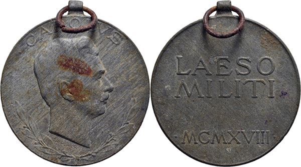 AUSTRIA - Carlo I (1916-1918) Medaglia 1918 Medaglia al merito feriti di guerra 1914-18 Ø: 38 mm. - (ZI g. 21,64) NC qSPL/SPL+