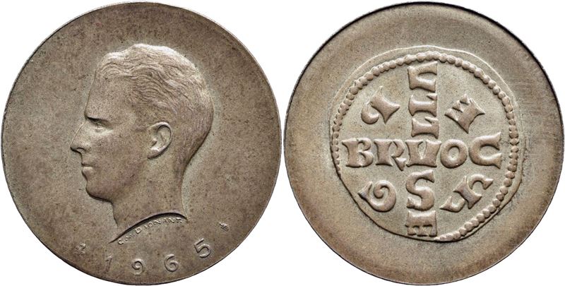 BELGIO, Medaglia commemorativa del 1.000° anniversario di Bruxelles, 1965, Opus: Dionant, Ø: 21 m...