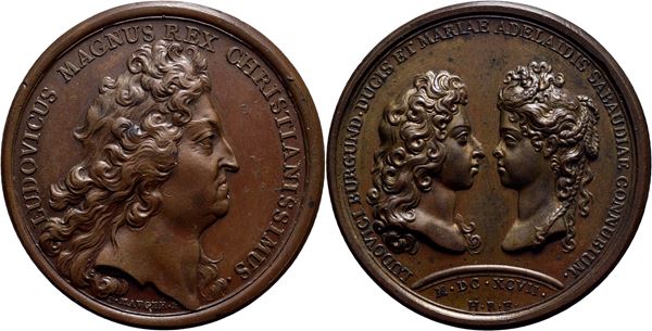 FRANCIA - Luigi XIV (1643-1715) - Medaglia - 1697 -  Ø: 41 mm. - (AE g. 26,61) Divo 276; U.d.S. pag.162 n. 2. FDC