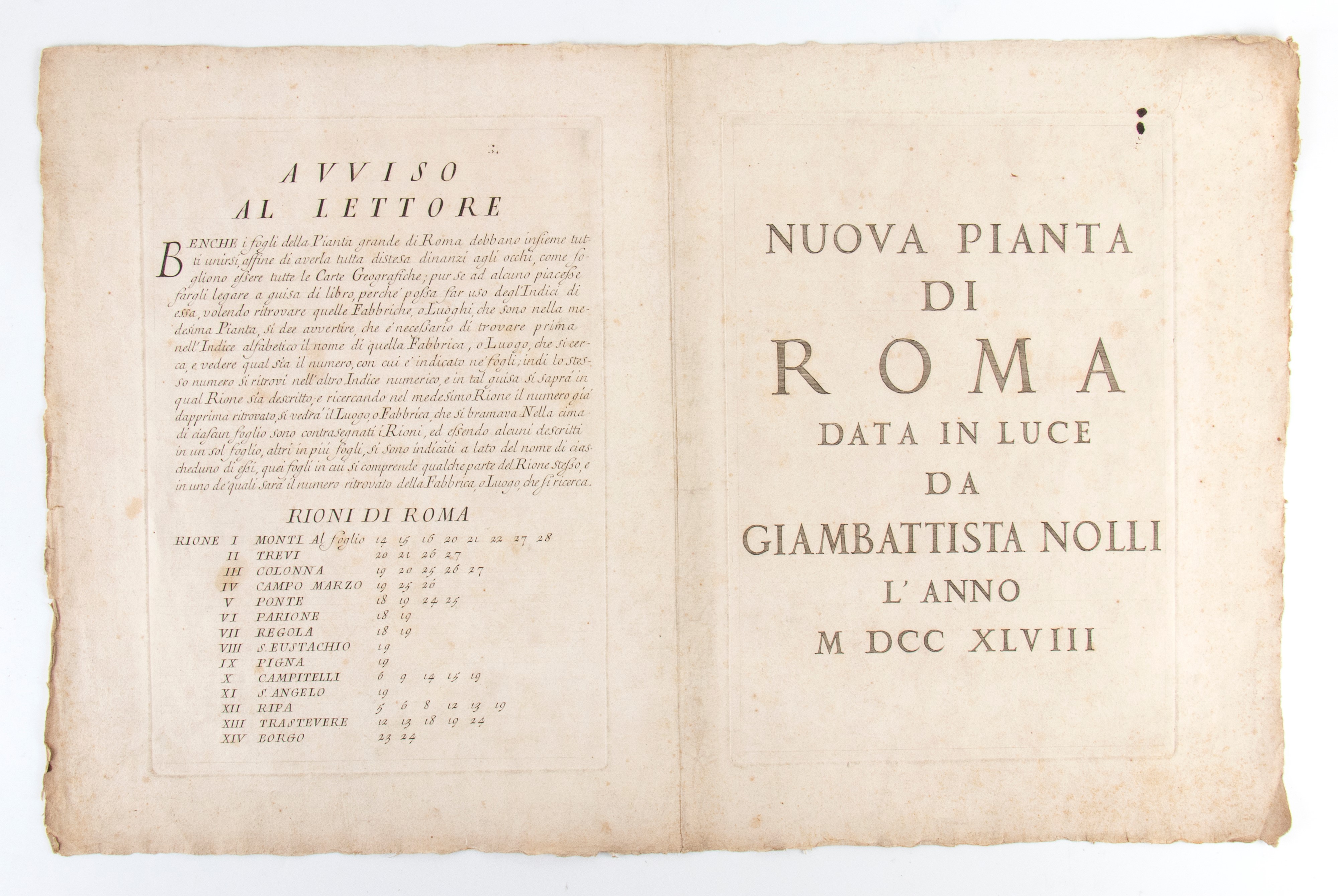 Carlo Nolli - Nuova Pianta di Roma, 1748