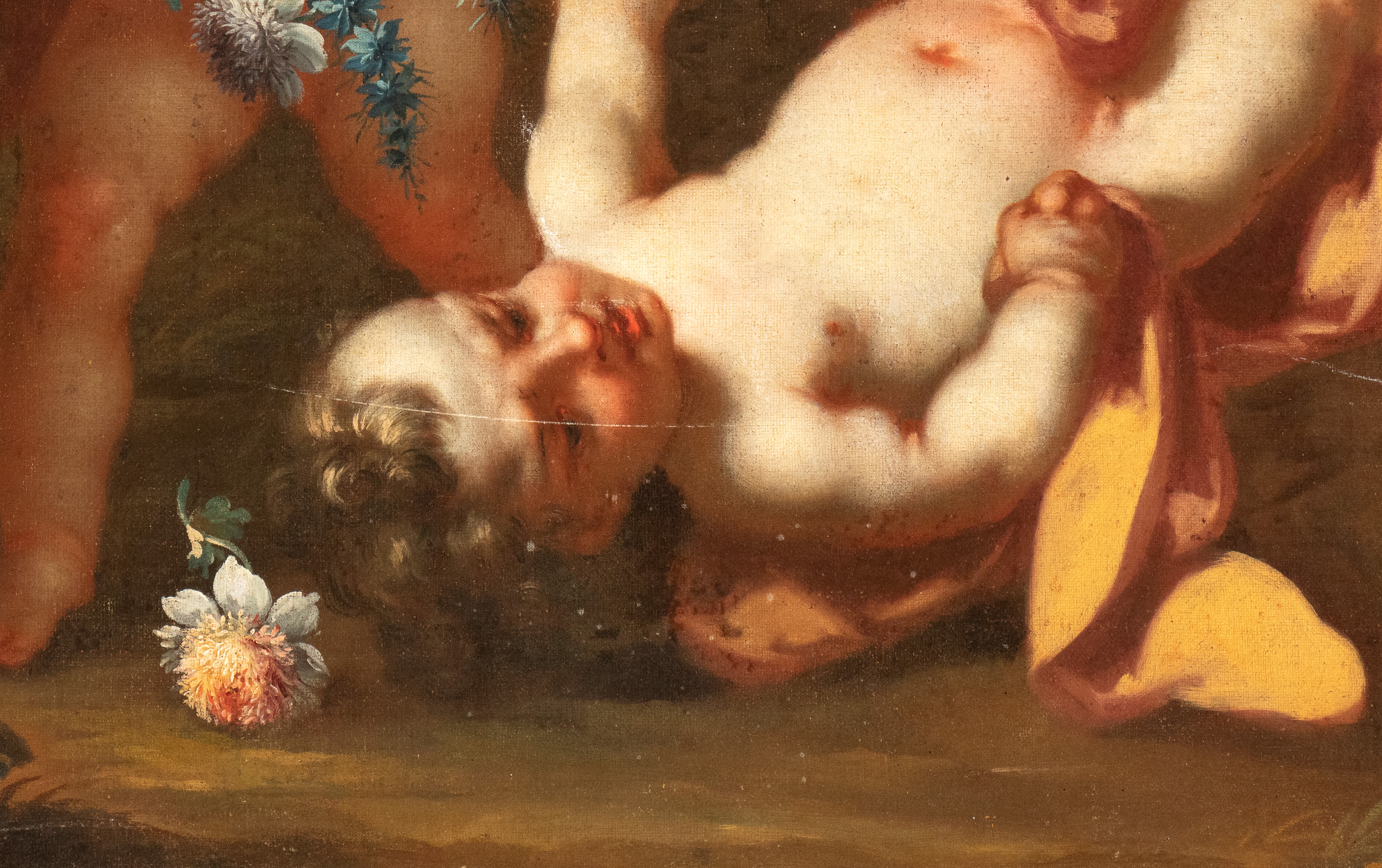 Gioco di putti con festoni di fiori